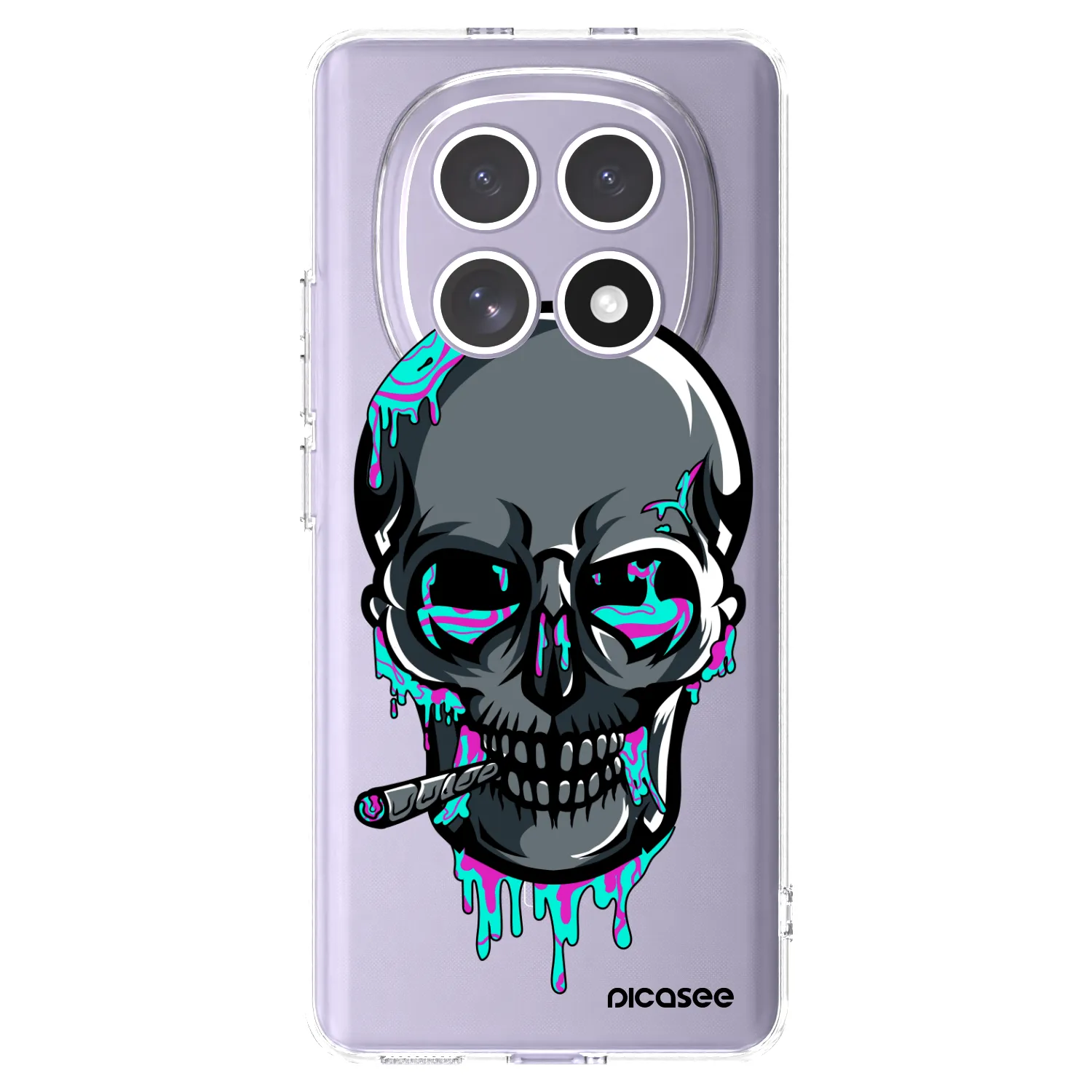 Picasee silikonový průhledný obal pro Xiaomi Redmi Note 15 - EARTH - Lebka 3.0