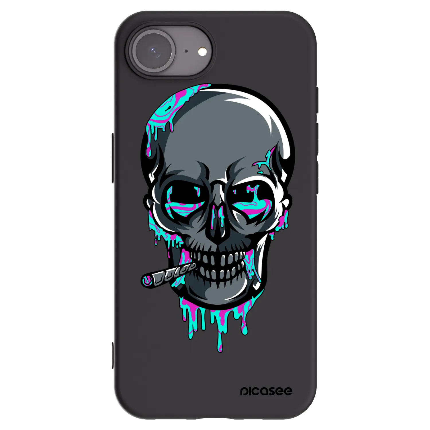 Picasee silikonový černý obal pro Apple iPhone 17e - EARTH - Lebka 3.0