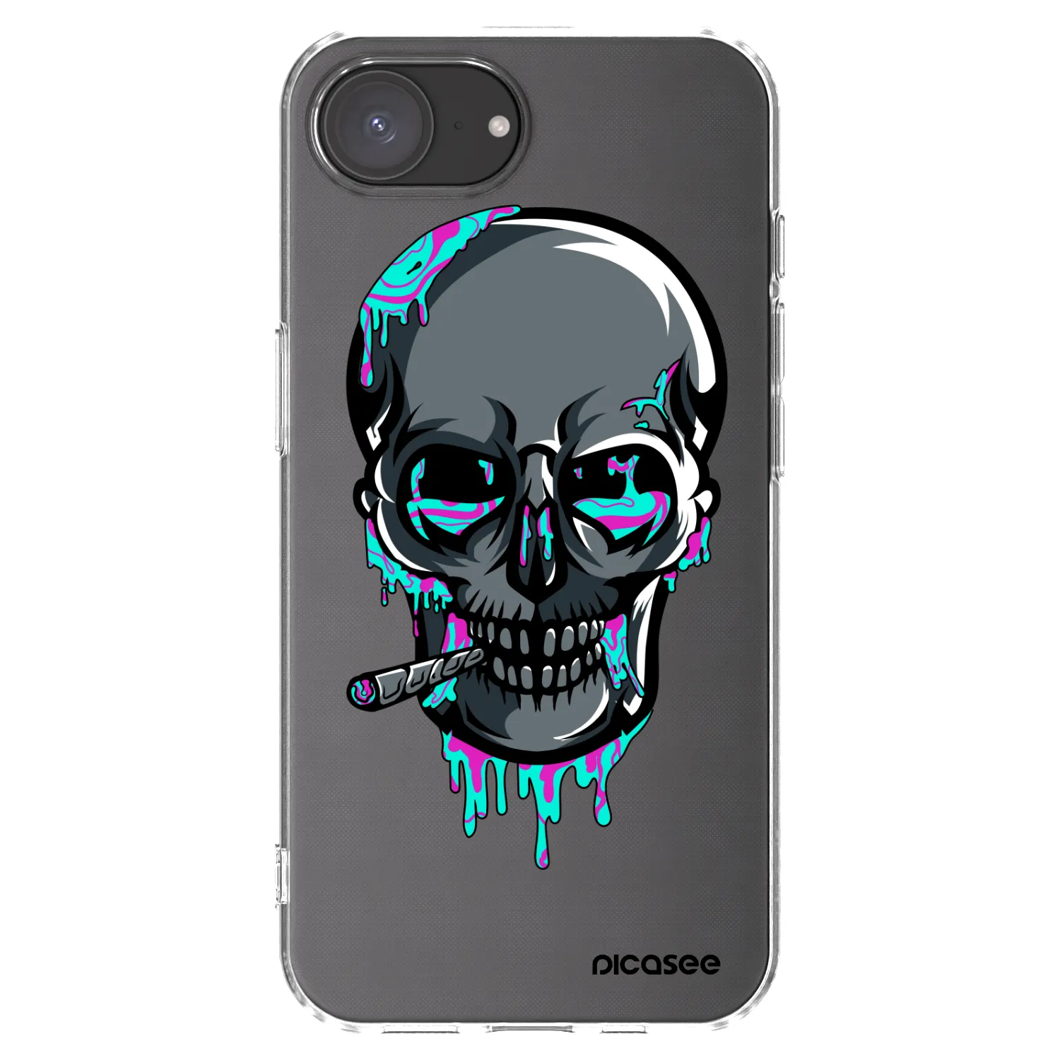 Picasee silikonový průhledný obal pro Apple iPhone 17e - EARTH - Lebka 3.0