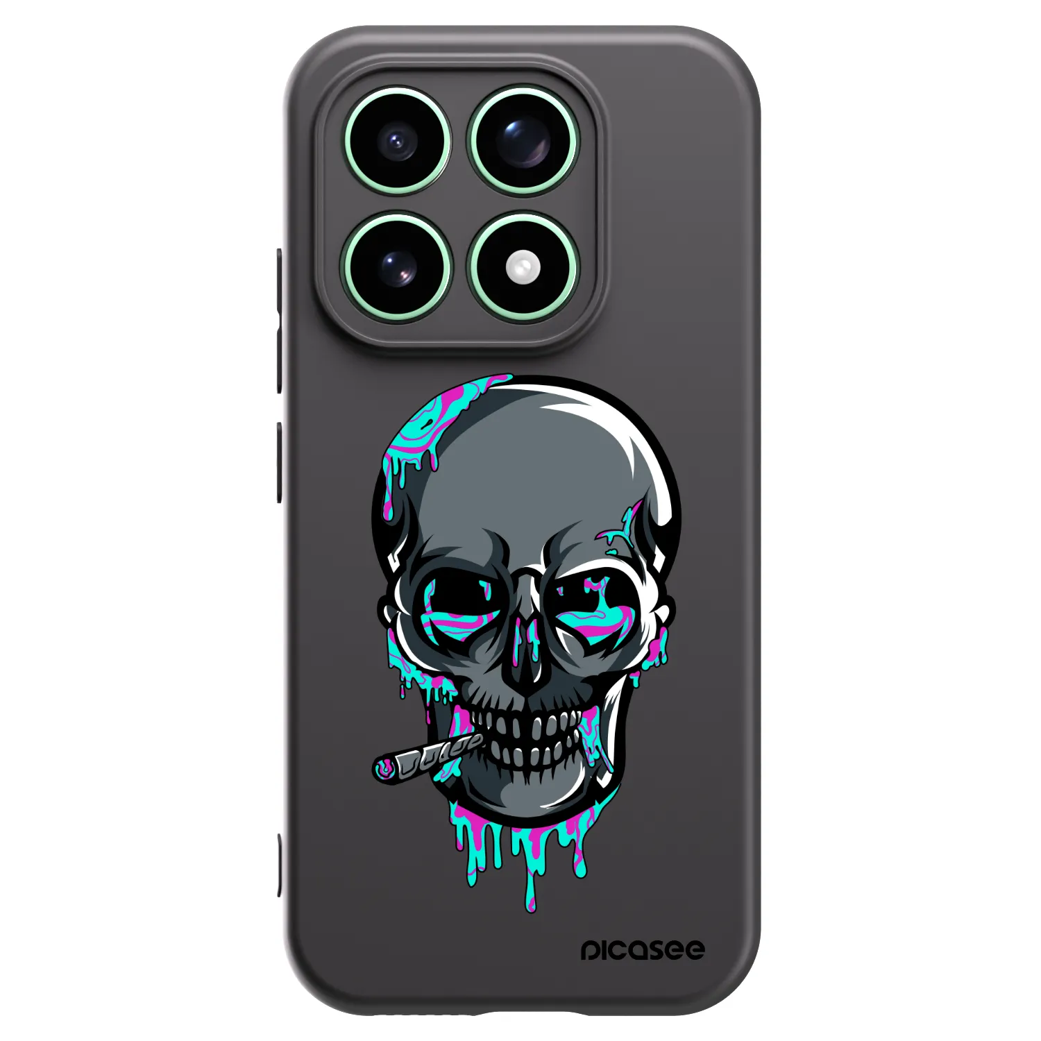 Picasee silikonový černý obal pro Xiaomi 17 - EARTH - Lebka 3.0