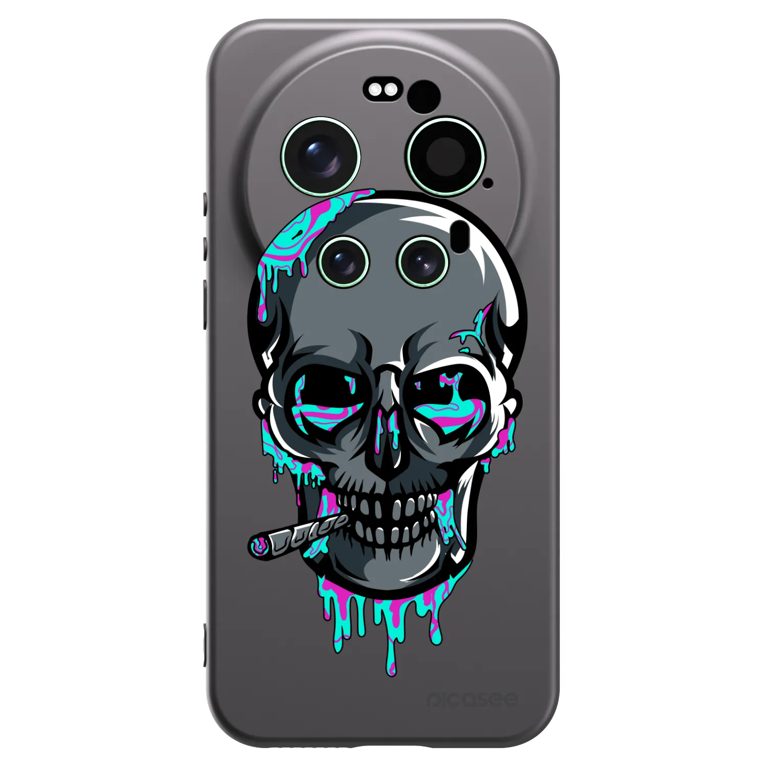 Picasee silikonový černý obal pro Xiaomi 17 Ultra - EARTH - Lebka 3.0