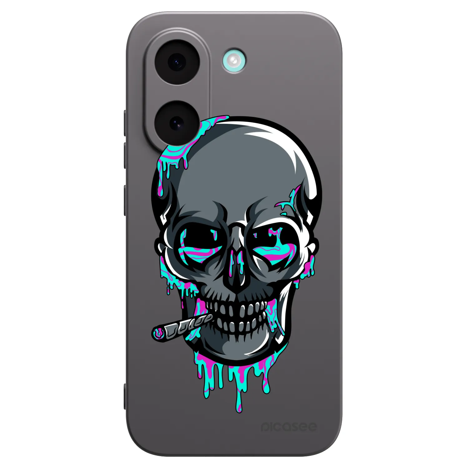 Picasee silikonový černý obal pro Xiaomi Poco X8 Pro - EARTH - Lebka 3.0