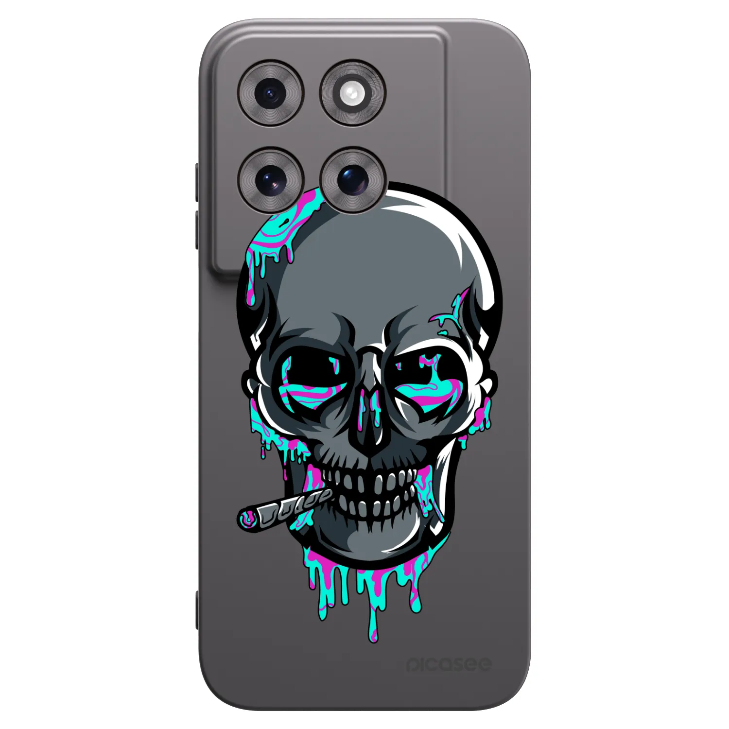 Picasee silikonový černý obal pro Motorola Moto G77 - EARTH - Lebka 3.0