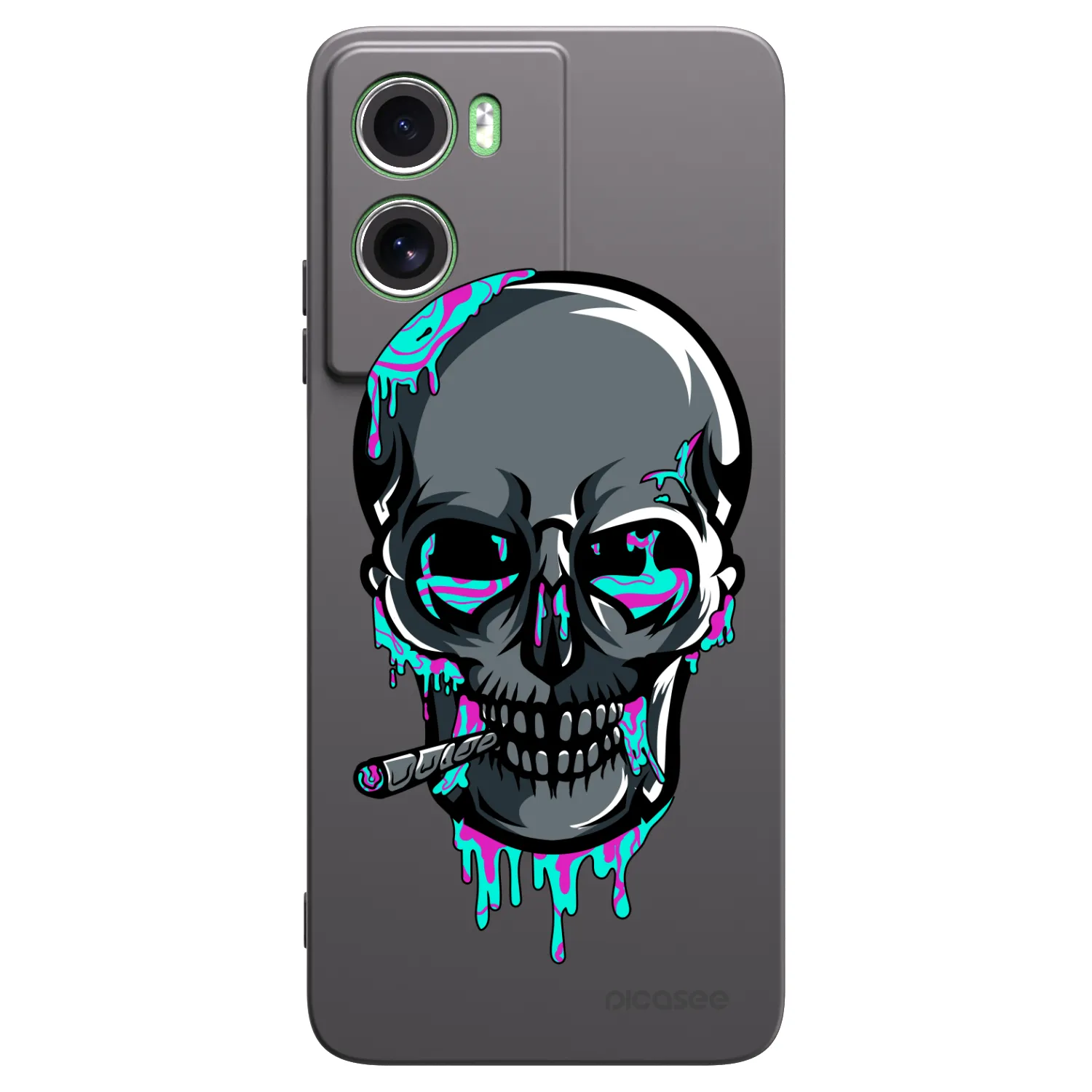 Picasee silikonový černý obal pro Motorola Moto G06 - EARTH - Lebka 3.0