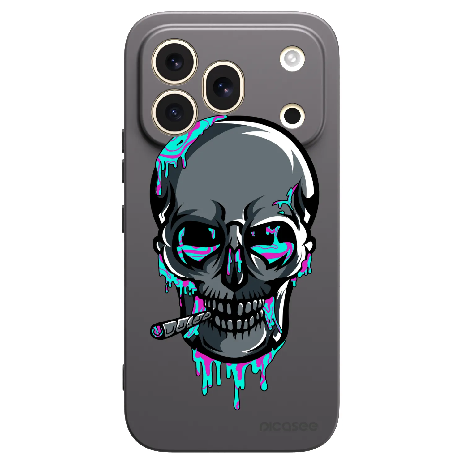 Picasee silikonový černý obal pro Honor 600 Pro - EARTH - Lebka 3.0