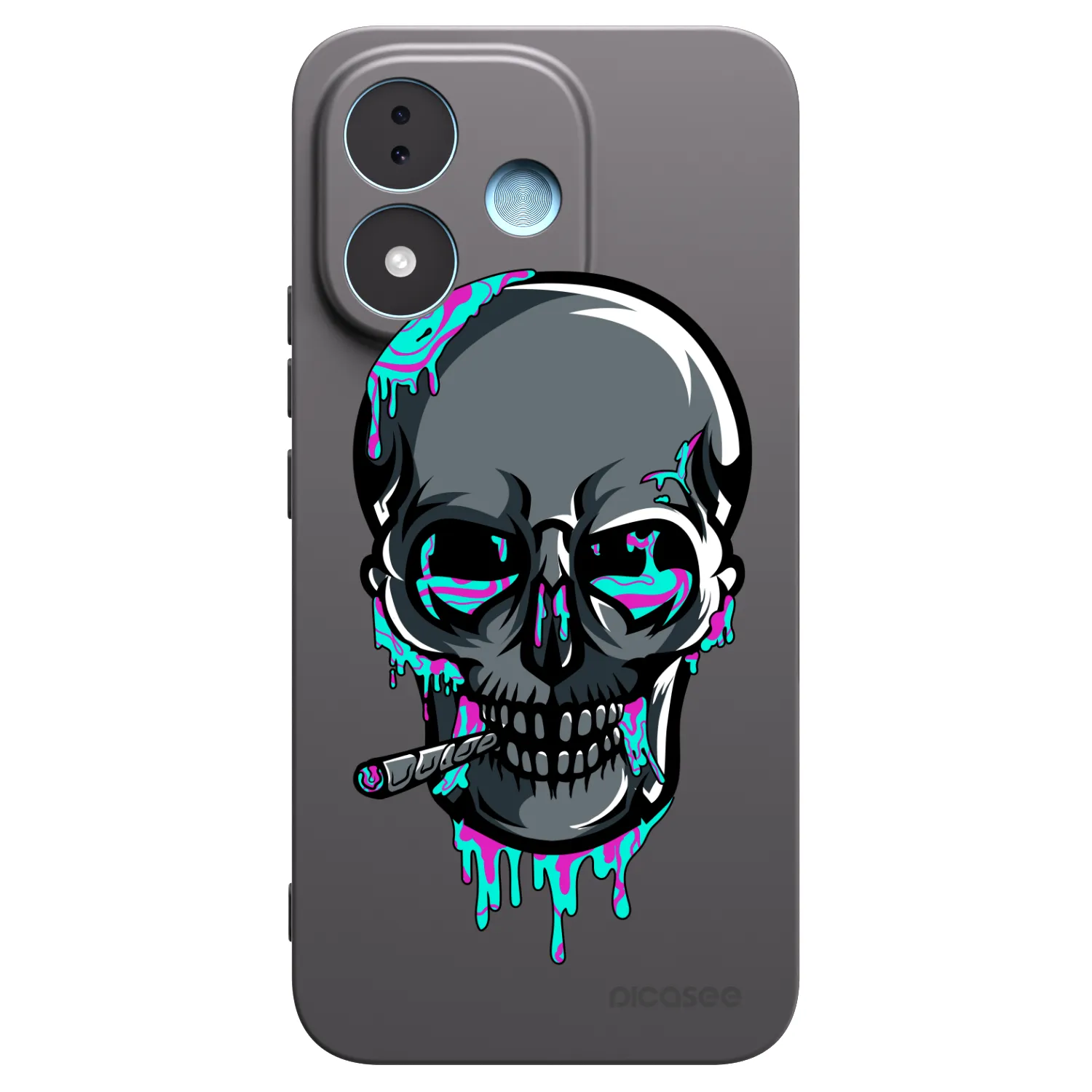 Picasee silikonový černý obal pro Xiaomi Redmi Note 17 5G - EARTH - Lebka 3.0