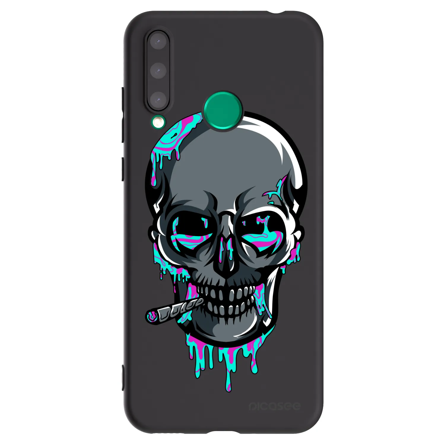 Picasee silikonový černý obal pro Honor 20 Lite - EARTH - Lebka 3.0
