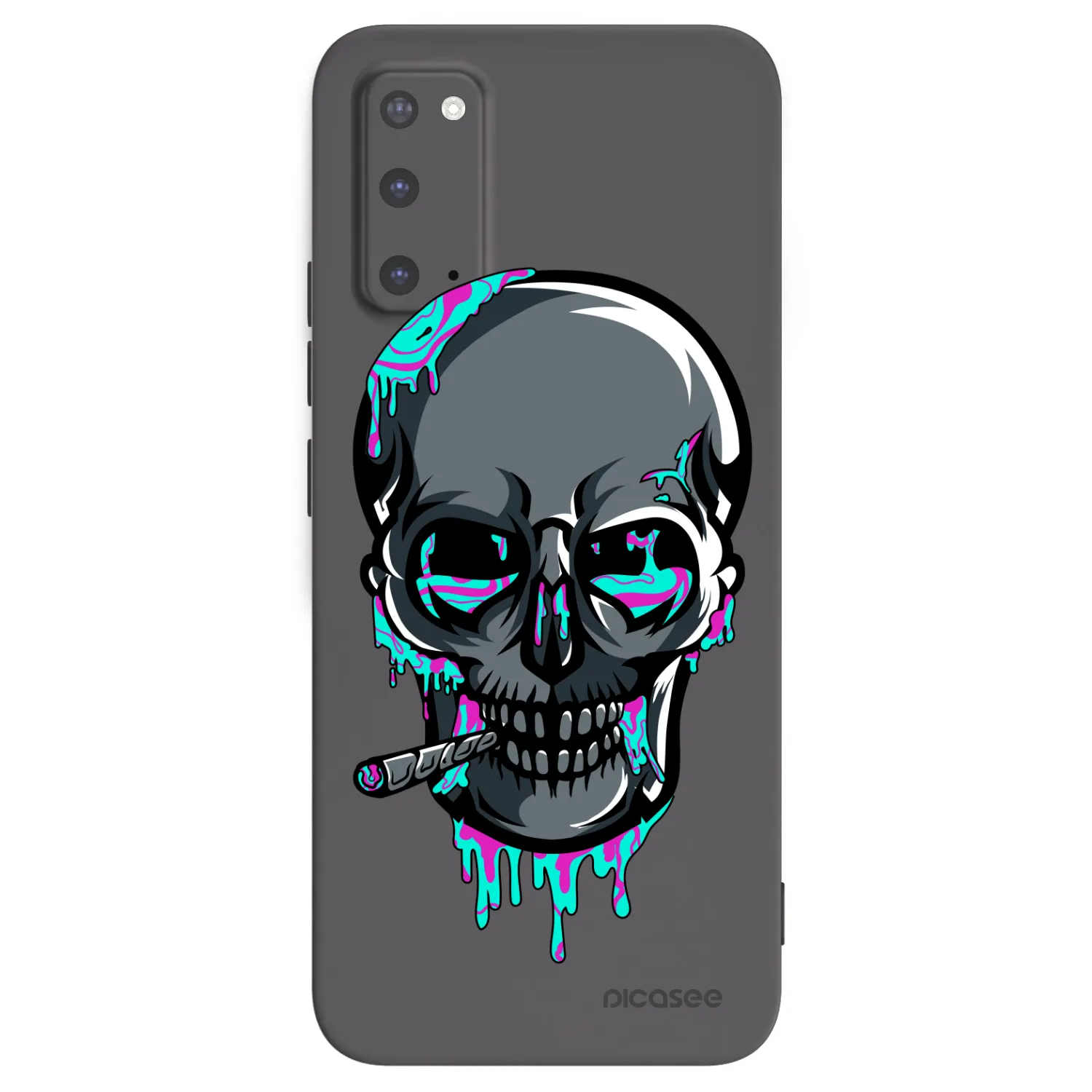 Picasee silikonový černý obal pro Samsung Galaxy S20 G980F - EARTH - Lebka 3.0