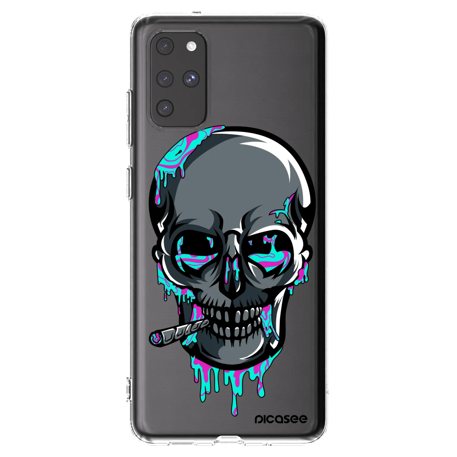 Picasee silikonový průhledný obal pro Samsung Galaxy S20+ G985F - EARTH - Lebka 3.0