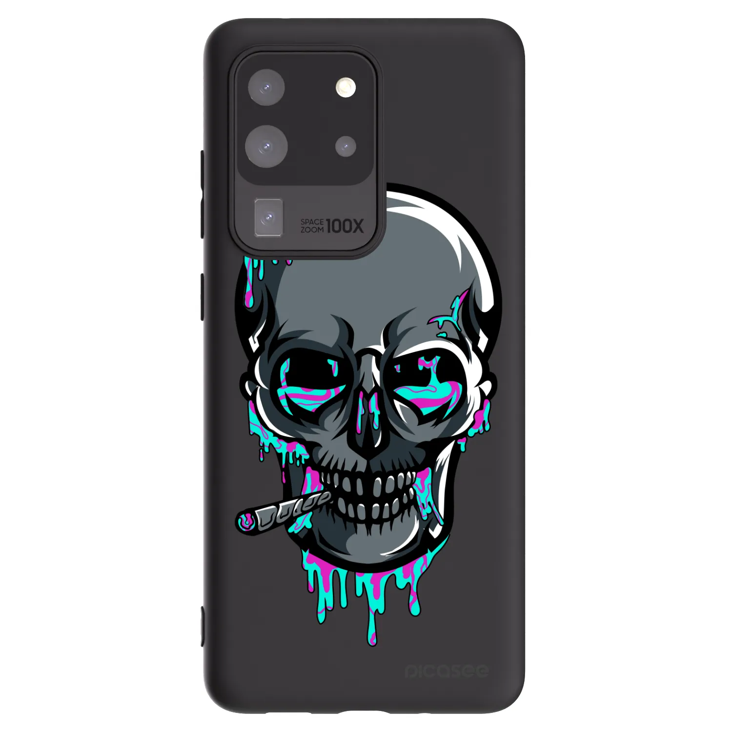 Picasee silikonový černý obal pro Samsung Galaxy S20 Ultra 5G G988F - EARTH - Lebka 3.0