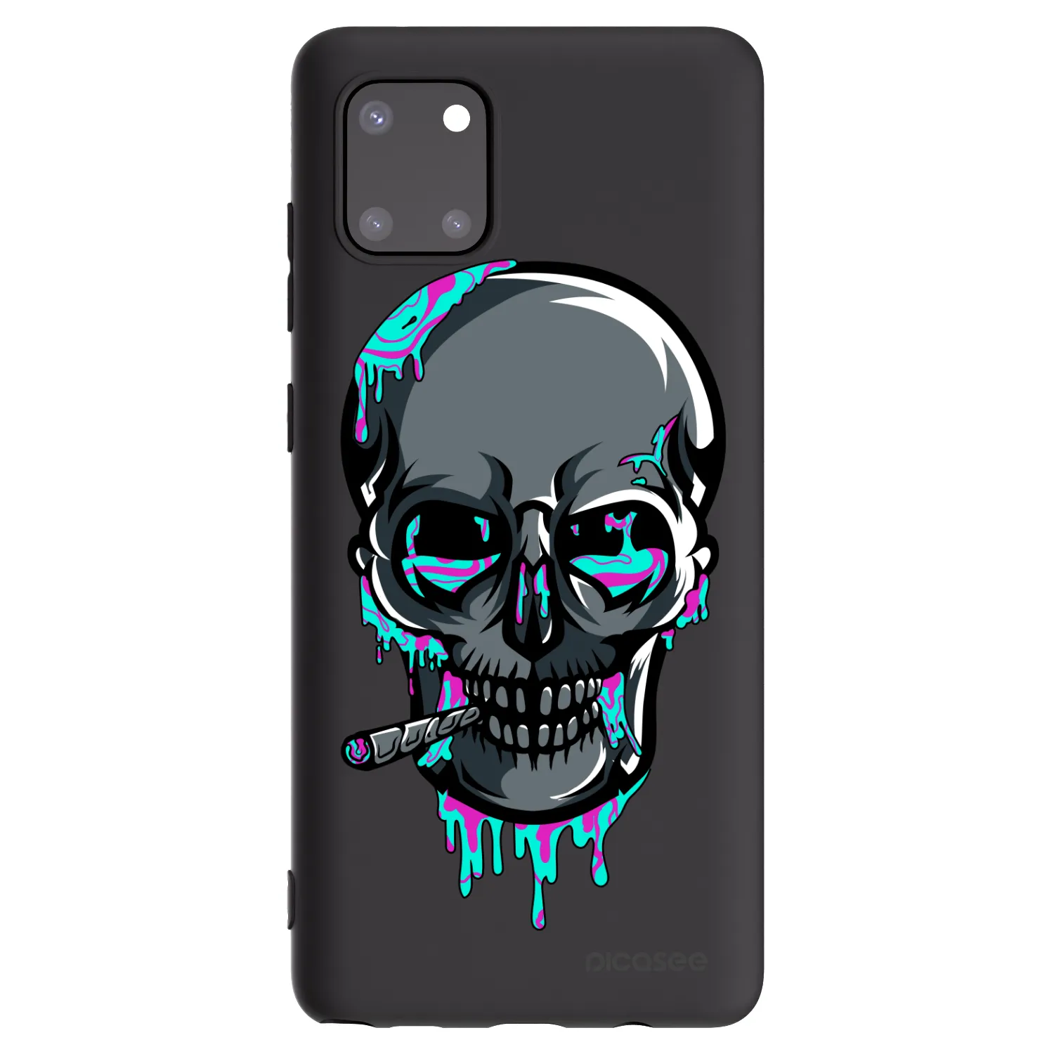 Picasee silikonový černý obal pro Samsung Galaxy Note 10 Lite N770F - EARTH - Lebka 3.0