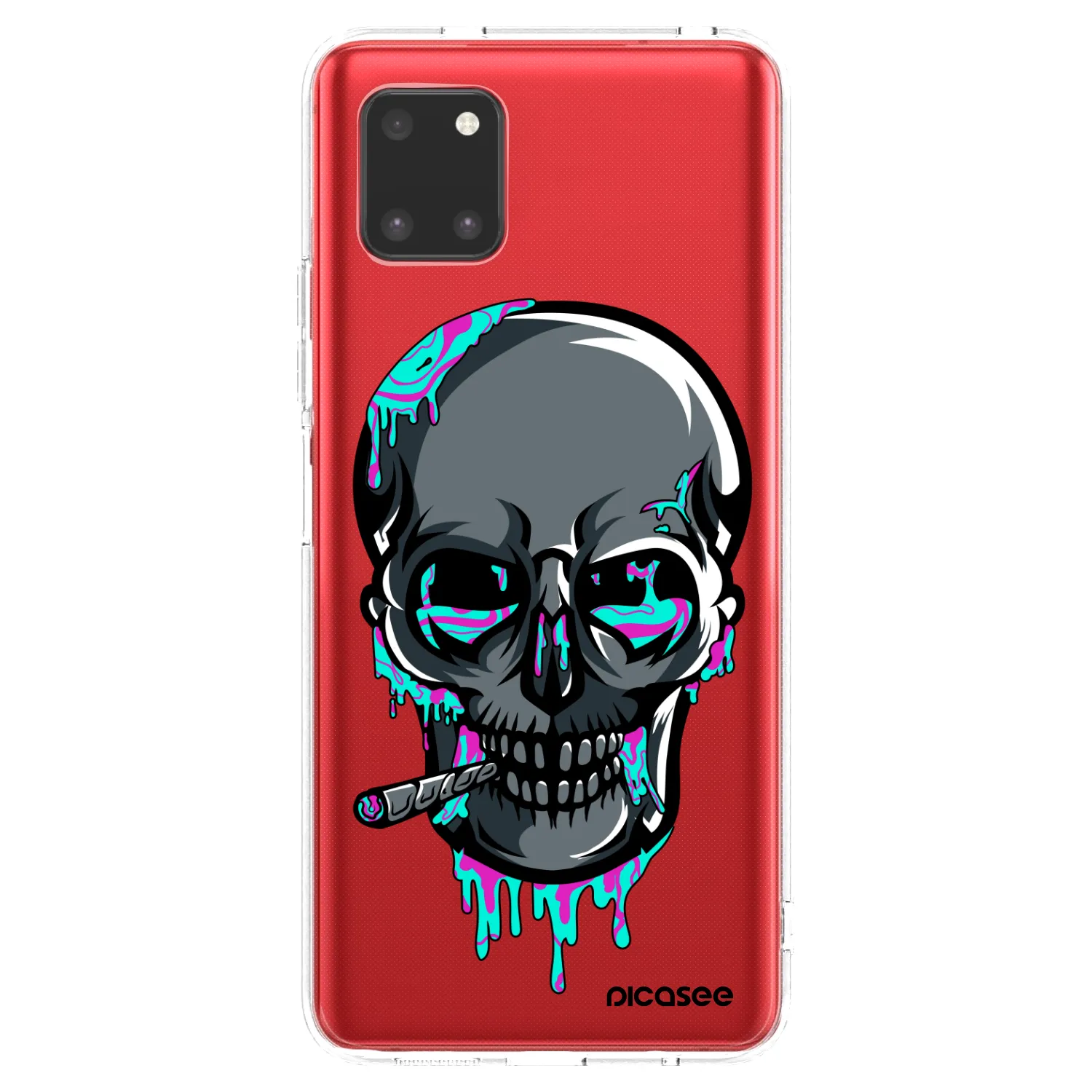 Picasee silikonový průhledný obal pro Samsung Galaxy Note 10 Lite N770F - EARTH - Lebka 3.0