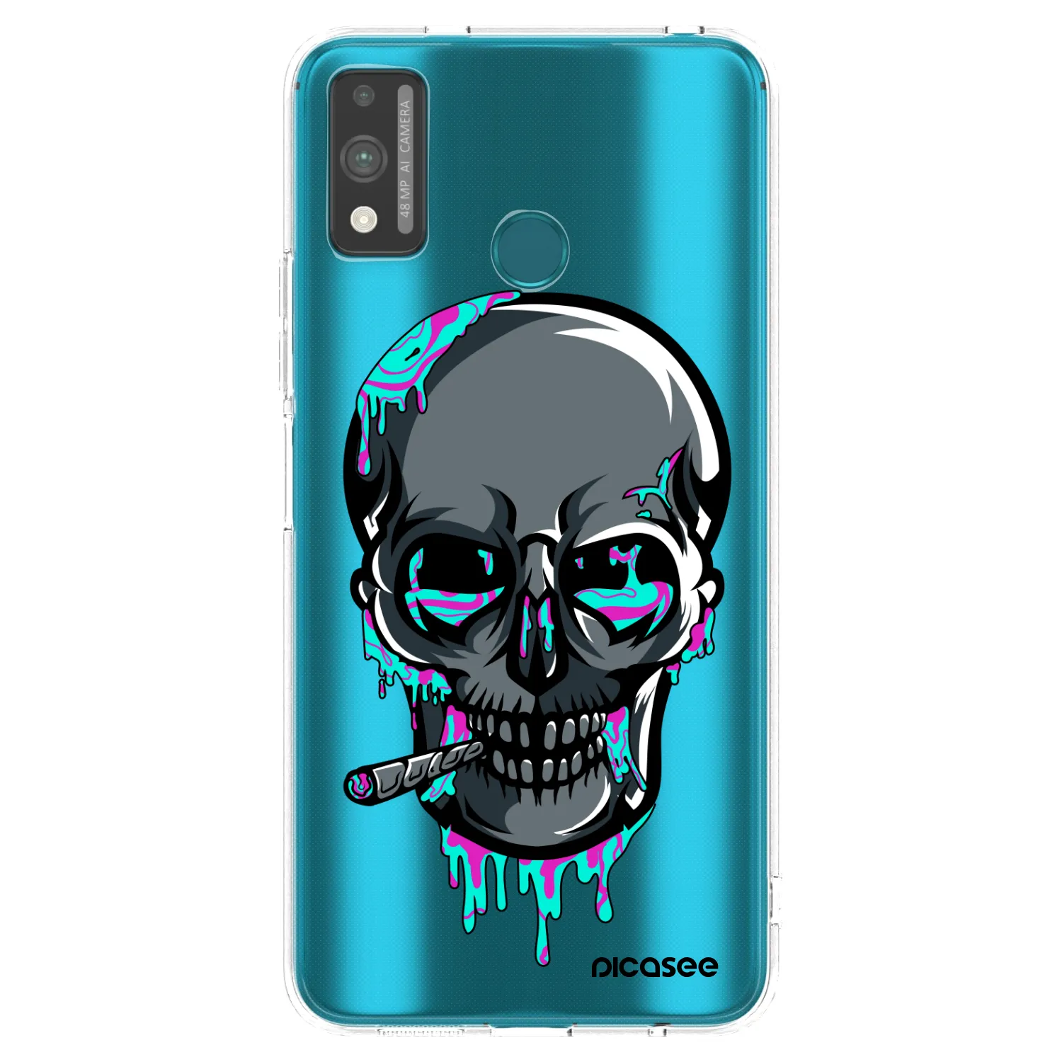 Picasee silikonový průhledný obal pro Honor 9X Lite - EARTH - Lebka 3.0