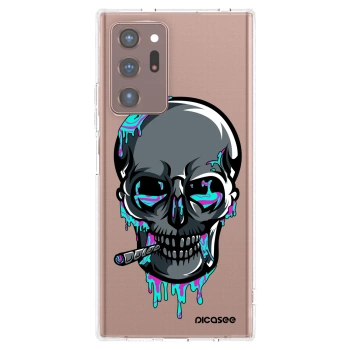 Picasee silikonový průhledný obal pro Samsung Galaxy Note 20 Ultra - EARTH - Lebka 3.0