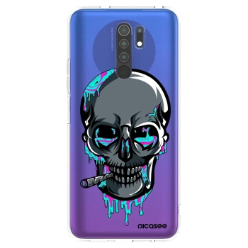 Picasee silikonový průhledný obal pro Xiaomi Redmi 9 - EARTH - Lebka 3.0