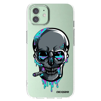 Picasee silikonový průhledný obal pro Apple iPhone 12 - EARTH - Lebka 3.0