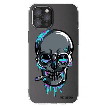 Picasee silikonový průhledný obal pro Apple iPhone 12 Pro Max - EARTH - Lebka 3.0