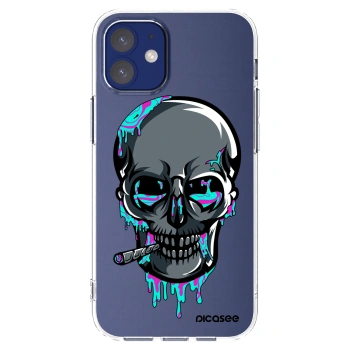 Picasee silikonový průhledný obal pro Apple iPhone 12 mini - EARTH - Lebka 3.0