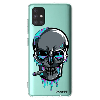 Picasee silikonový průhledný obal pro Samsung Galaxy M31s - EARTH - Lebka 3.0