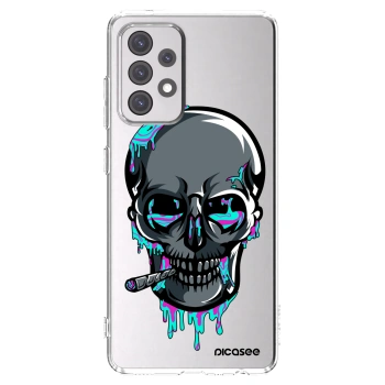 Picasee silikonový průhledný obal pro Samsung Galaxy A52 5G A525F - EARTH - Lebka 3.0