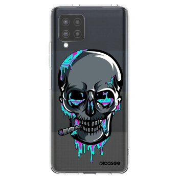 Picasee silikonový průhledný obal pro Samsung Galaxy A42 A426B - EARTH - Lebka 3.0