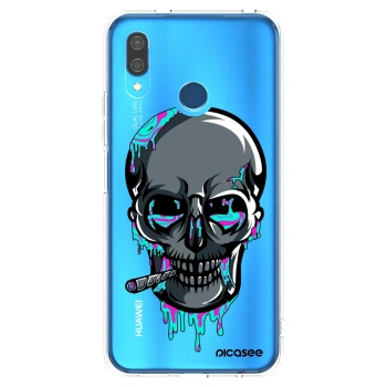 Picasee silikonový průhledný obal pro Huawei P20 Lite - EARTH - Lebka 3.0