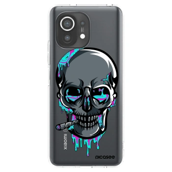 Picasee silikonový průhledný obal pro Xiaomi Mi 11 - EARTH - Lebka 3.0