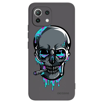 Picasee silikonový černý obal pro Xiaomi Mi 11 Lite - EARTH - Lebka 3.0