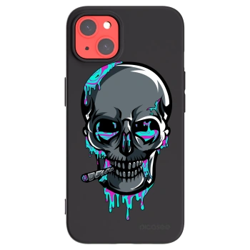 Picasee silikonový černý obal pro Apple iPhone 13 - EARTH - Lebka 3.0