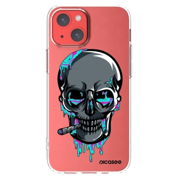 Picasee silikonový průhledný obal pro Apple iPhone 13 mini - EARTH - Lebka 3.0