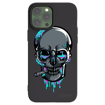 Picasee silikonový černý obal pro Apple iPhone 13 Pro Max - EARTH - Lebka 3.0