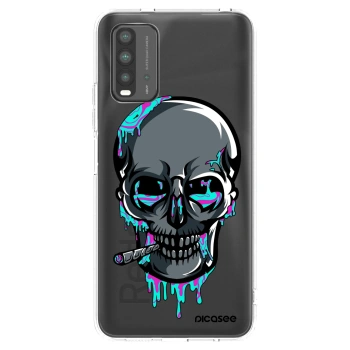 Picasee silikonový průhledný obal pro Xiaomi Redmi 9T - EARTH - Lebka 3.0