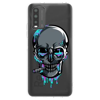 Picasee silikonový černý obal pro Xiaomi Redmi 9T - EARTH - Lebka 3.0
