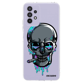 Picasee silikonový průhledný obal pro Samsung Galaxy A32 4G SM-A325F - EARTH - Lebka 3.0