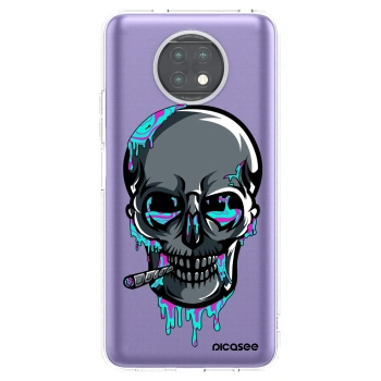Picasee silikonový průhledný obal pro Xiaomi Redmi Note 9T - EARTH - Lebka 3.0
