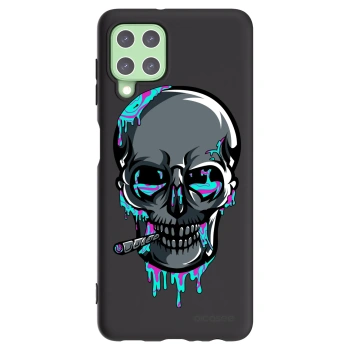 Picasee silikonový černý obal pro Samsung Galaxy A22 A225F 4G - EARTH - Lebka 3.0
