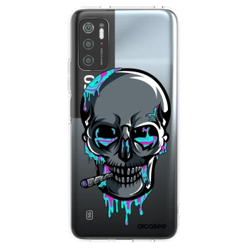 Picasee silikonový průhledný obal pro Xiaomi Poco M3 Pro 5G - EARTH - Lebka 3.0