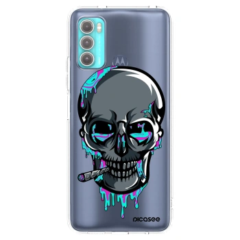 Picasee silikonový průhledný obal pro Motorola Moto G60 - EARTH - Lebka 3.0