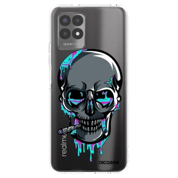 Picasee silikonový průhledný obal pro Realme 8i - EARTH - Lebka 3.0