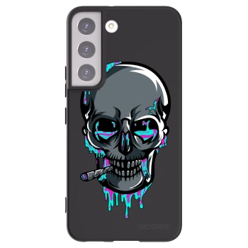 Picasee silikonový černý obal pro Samsung Galaxy S22 5G - EARTH - Lebka 3.0
