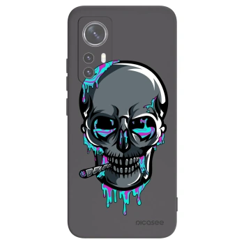 Picasee silikonový černý obal pro Xiaomi 12 - EARTH - Lebka 3.0