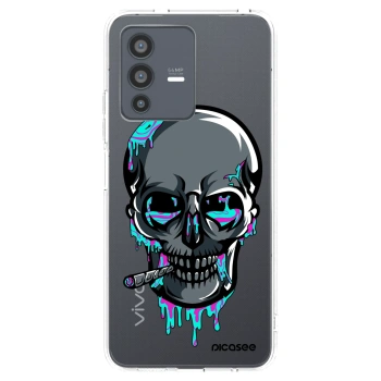 Picasee silikonový průhledný obal pro Vivo V23 5G - EARTH - Lebka 3.0