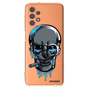 Picasee silikonový průhledný obal pro Samsung Galaxy A13 4G A135 - EARTH - Lebka 3.0