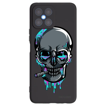 Picasee silikonový černý obal pro Honor X8 4G - EARTH - Lebka 3.0