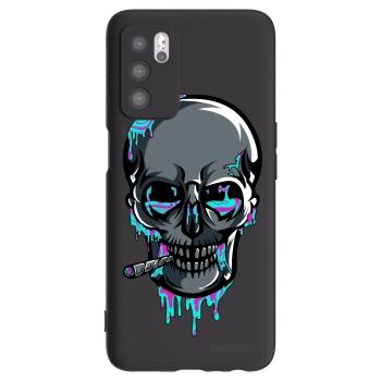 Picasee silikonový černý obal pro OPPO A16s - EARTH - Lebka 3.0