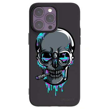 Picasee silikonový černý obal pro Apple iPhone 14 Pro Max - EARTH - Lebka 3.0