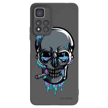 Picasee silikonový černý obal pro Xiaomi Redmi Note 11 Pro+ 5G - EARTH - Lebka 3.0