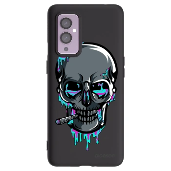 Picasee silikonový černý obal pro OnePlus 9 - EARTH - Lebka 3.0
