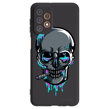 Picasee silikonový černý obal pro Samsung Galaxy A23 A236B 5G - EARTH - Lebka 3.0
