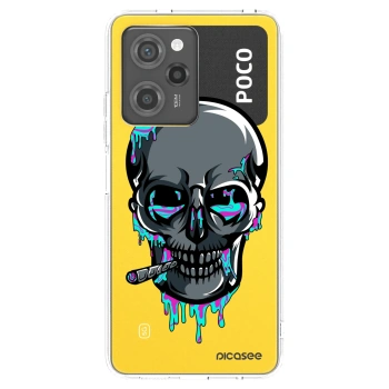 Picasee silikonový černý obal pro Xiaomi Poco X5 Pro - EARTH - Lebka 3.0